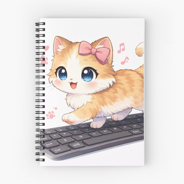 Item preview, Cute Anime Kitten Walking on Keyboard – Kawaii Programmer Cat designed and sold by SVT Abstract.