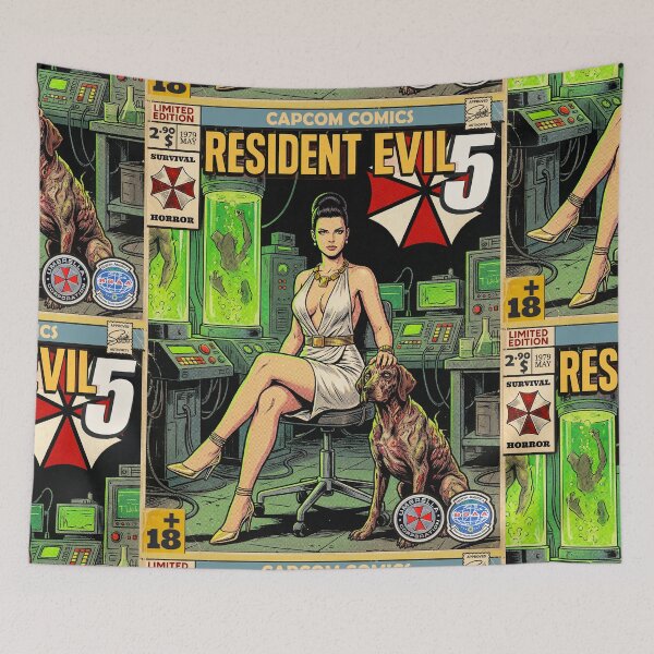 Item preview, Resident Evil 5 Excella Gionne Classic Comic Cover Retro Gaming Art  designed and sold by Back2Collage.