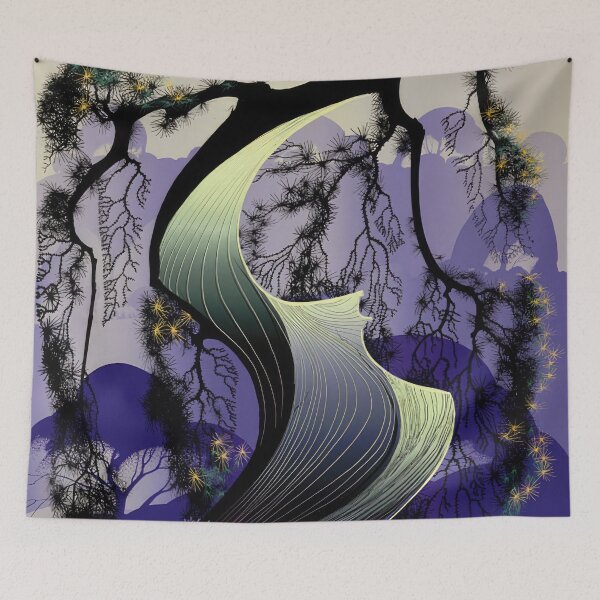 Item preview, Eyvind Earle abstract, Eyvind Earle art, Eyvind Earle artist, Eyvind Earle background, Eyvind Earle california, Eyvind Earle color palette, Eyvind Earle fantasy landscape, Eyvind Earle fine art designed and sold by EmmieHart.