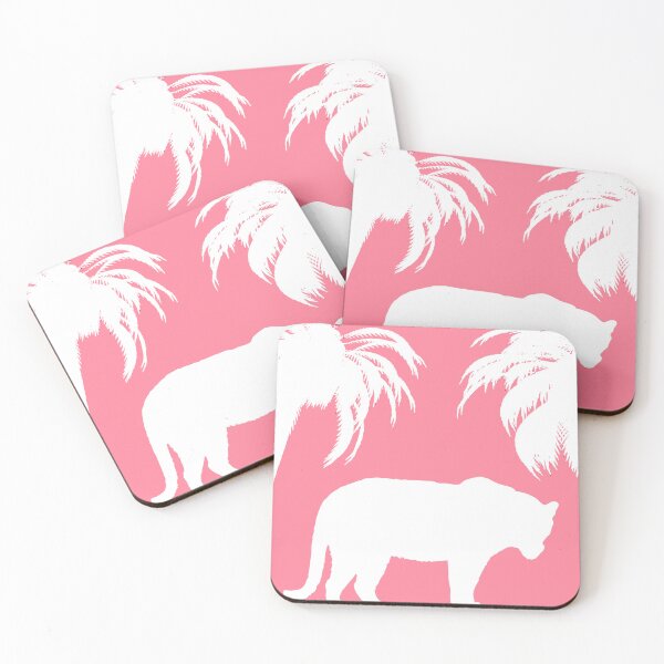 Item preview, White Tiger Palm Trees Silhouette designed and sold by capricedefille.
