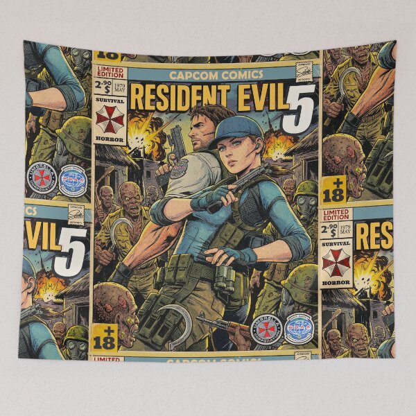 Item preview, Resident Evil 5 Jill Valentine Classic Comic Cover Retro Gaming Art  designed and sold by Back2Collage.
