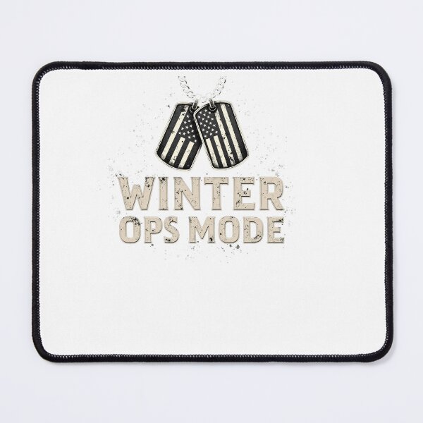 Item preview, Winter Ops Mode Dogtags Winter US Flag designed and sold by Callsign 84.