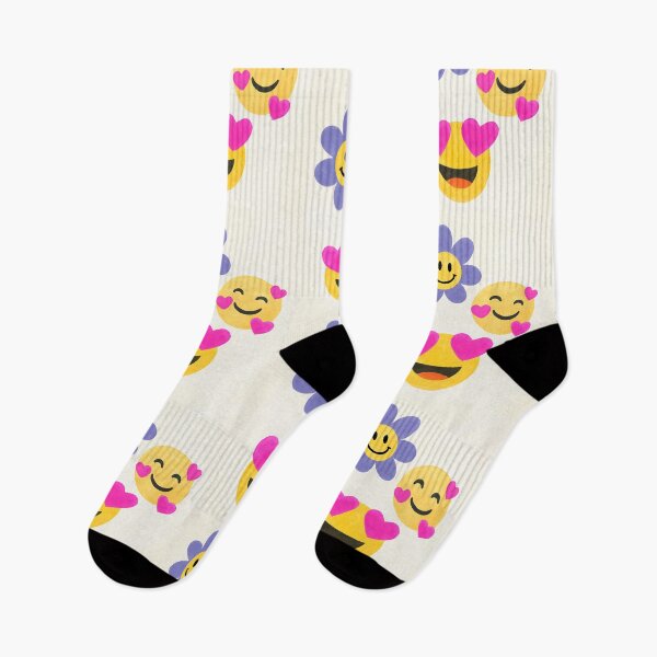 Item preview, Smiley Flower & Happy Faces Print, Hot Pink and Purple designed and sold by The KiwiNberries.