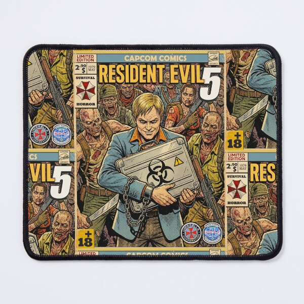 Item preview, Resident Evil 5 Classic Comic Cover Retro Gaming Art designed and sold by Back2Collage.