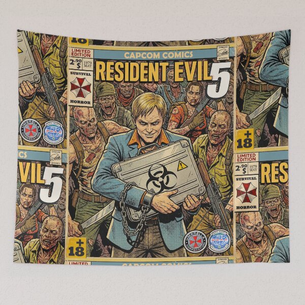 Item preview, Resident Evil 5 Classic Comic Cover Retro Gaming Art  designed and sold by Back2Collage.