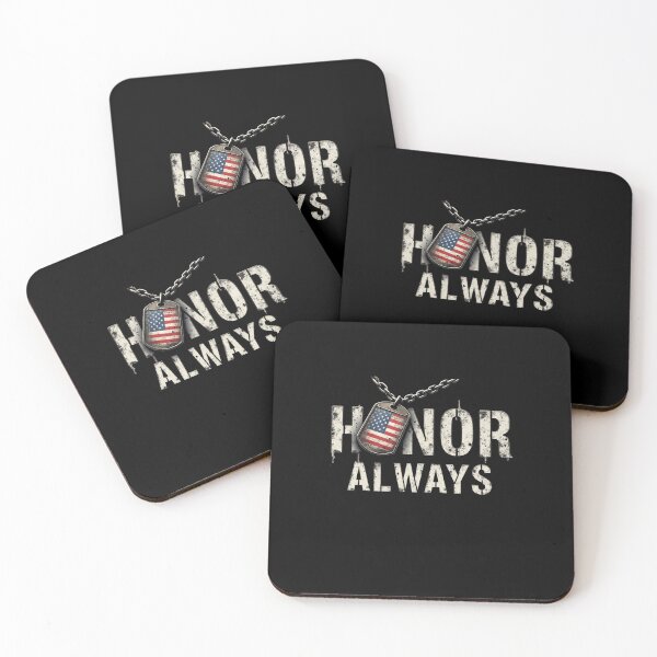 Item preview, Honor Always Dogtags US Flag designed and sold by Callsign 84.