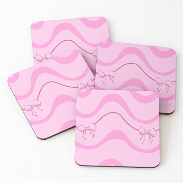 Item preview, Pink waves with a bow – playful pattern in pink designed and sold by marlenamyr.