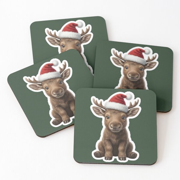 Item preview, Golden reindeer calf awaits Santa designed and sold by DAGHO.