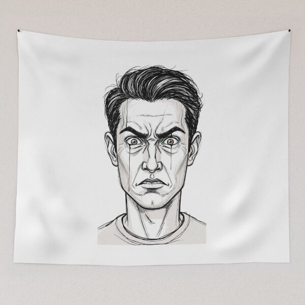 Item preview, Broken Mind | Emotional Face Sketch designed and sold by benikK.