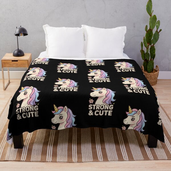Item preview, Strong & Cute Kawaii Unicorn designed and sold by DreamiCanvas.