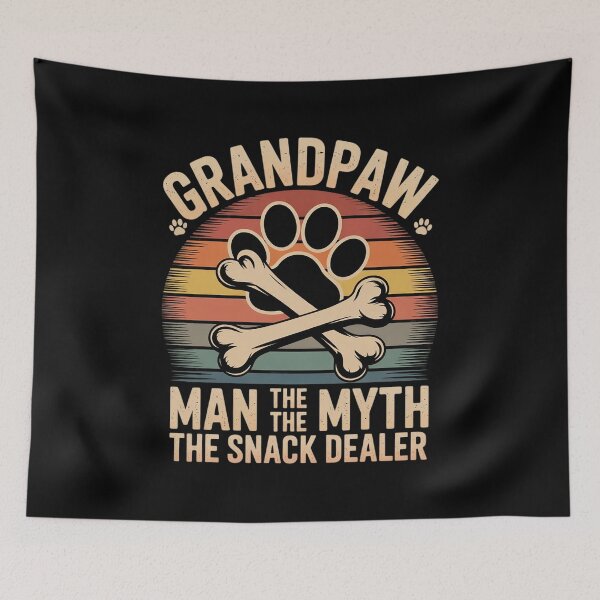 Item preview, Grandpaw The Myth The Snack Dealer Fathers Day Dog Grandpa  designed and sold by lilLilaBatArt.