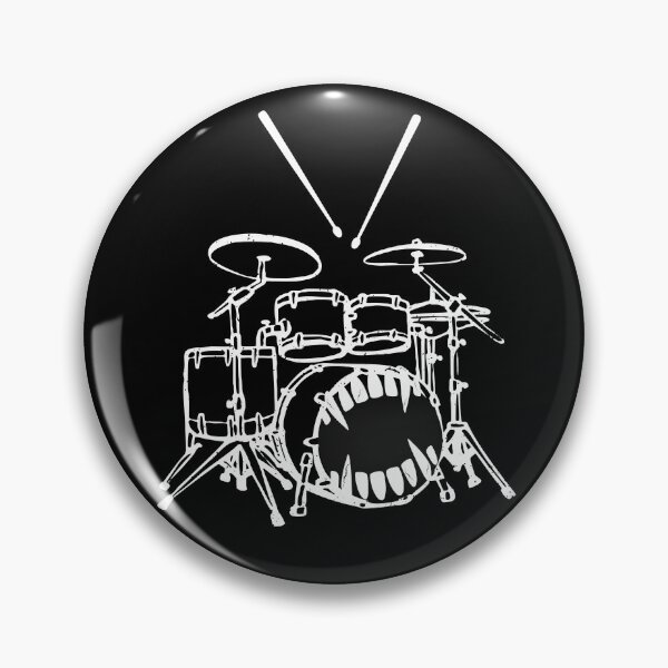 Item preview, Funny Drummer  – Drum Kit Monster Face for Music Lovers & Band Members designed and sold by SunandShade.