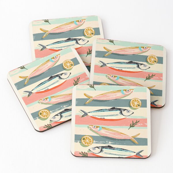 Item preview, Sardines on Stripes designed and sold by Branka Kodzoman.