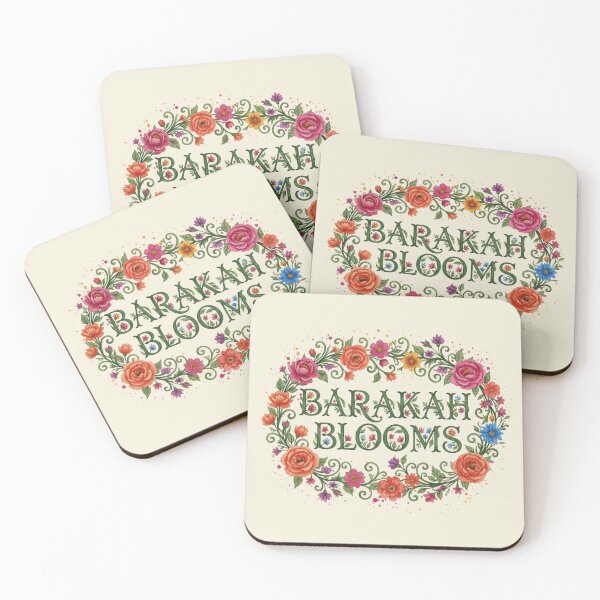Item preview, Barakah Blooms - Warm Sunset Floral Wreath Logo designed and sold by D-Islamic.