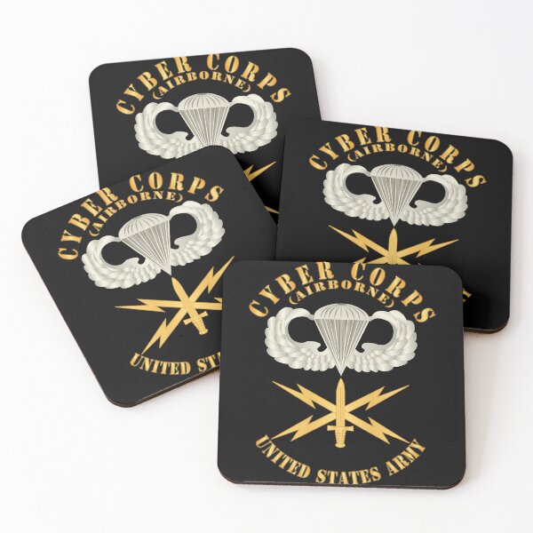 Item preview, Army - Cyber Corps w Airborne Badge - Br X 300 designed and sold by Military Insignia Products.