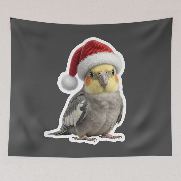 Item preview, Cheerful Cockatiel Christmas Greetings designed and sold by DAGHO.