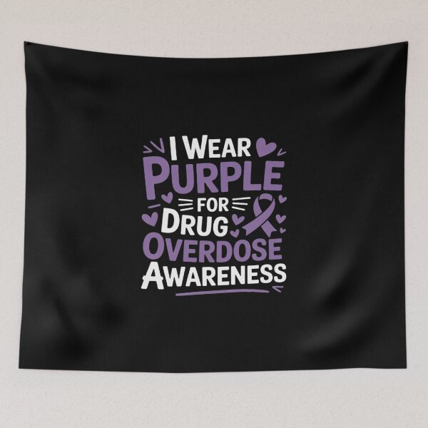 Item preview, Drug Overdose Awareness I Wear Purple  designed and sold by MicanCuteStore.