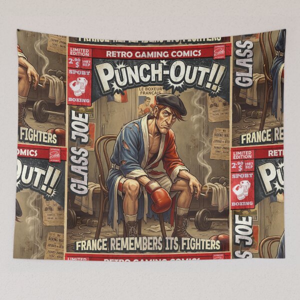 Item preview, Punch Out Glass Joe Classic Comic Cover Retro Gaming Art  designed and sold by Back2Collage.
