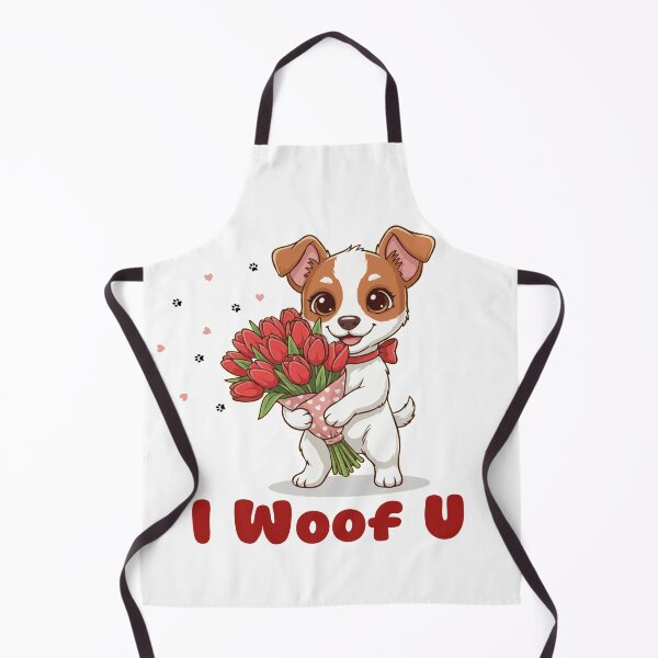 Item preview, I Woof U Toy Fox Terrier Puppy with Flowers – Sweet Dog Love Design designed and sold by The Real Life Symphony.