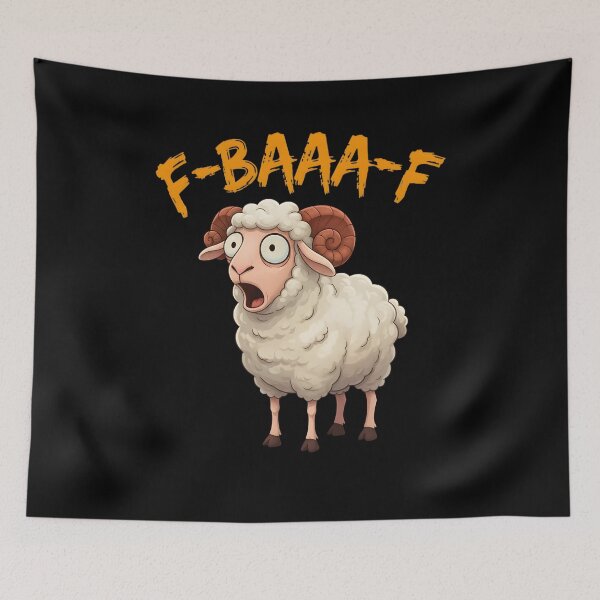 Item preview, F-BAAA-F Funny Sheep Humor F-BAAA-F Quote Ram Meme designed and sold by adiencarteras.