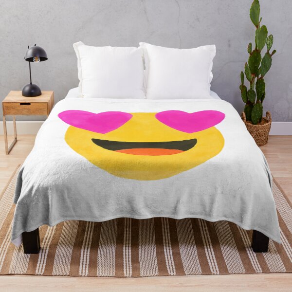 Artikelvorschau, Emoji-Herzaugen, fröhliche Smileys, Gelb und Magenta entworfen und verkauft von The KiwiNberries.