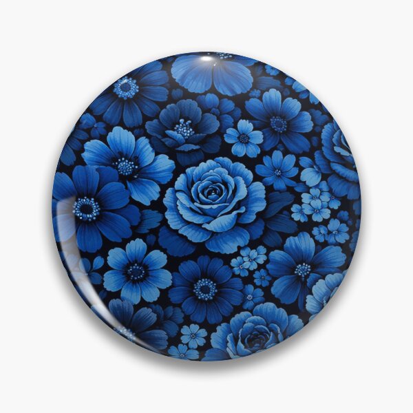 Item preview, Dark Blue Floral Pattern | Moody Botanical Flowers designed and sold by ZEYCAT.