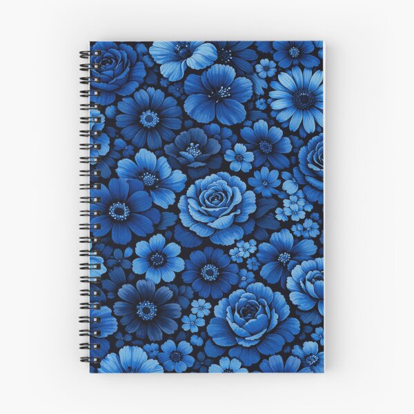 Item preview, Estampado floral azul oscuro | Flores botánicas de Moody designed and sold by ZEYCAT.