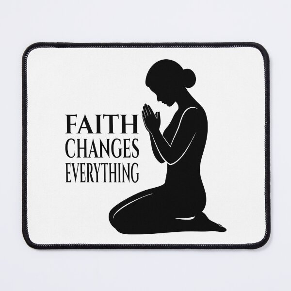 Item preview, Faith Changes Everything Praying Woman Silhouette designed and sold by AFernandesDSG.
