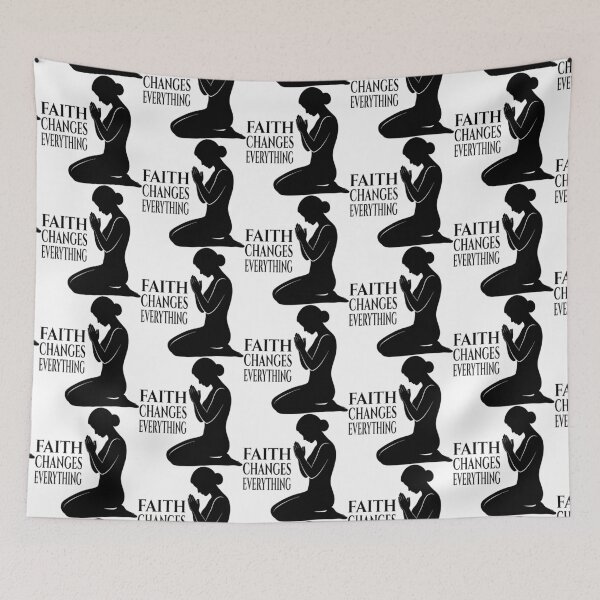 Item preview, Faith Changes Everything Praying Woman Silhouette designed and sold by AFernandesDSG.