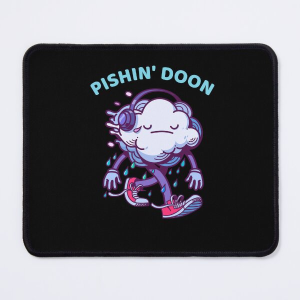 Item preview, PISHIN' DOON - Scottish Slang Rainy Day Character Illustration designed and sold by TalkTee Me.