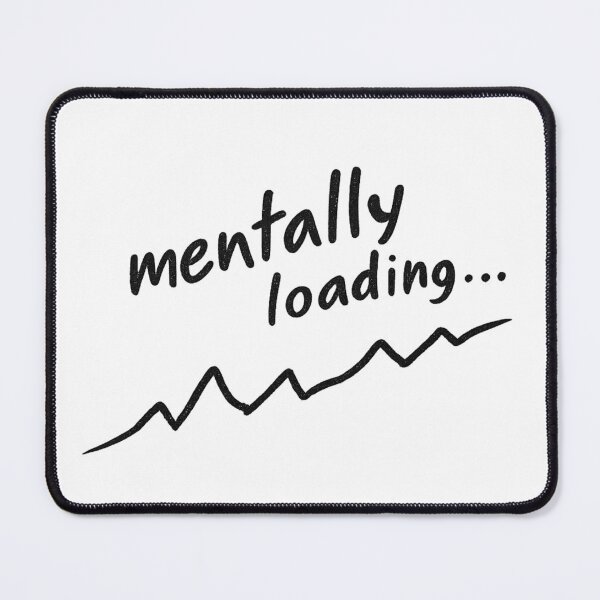 Item preview, Mentally Loading Shirt – Abstract Experimental Typography Overthinking Design designed and sold by SiwyArt.