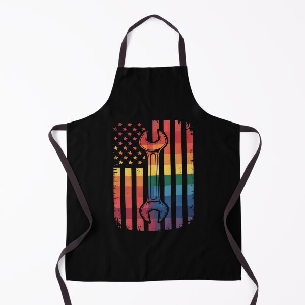 Item preview, Womens Rainbow US American Flag Wrench Gay LGBTQ Pride designed and sold by MythWoot.
