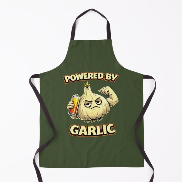 Item preview, Powered by Garlic Shirt – Funny Garlic Food Humor Tee designed and sold by johnExpress02.