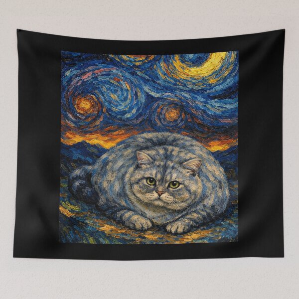 Item preview, Chonky Cat Starry Night  designed and sold by Starry Night Creative Art.