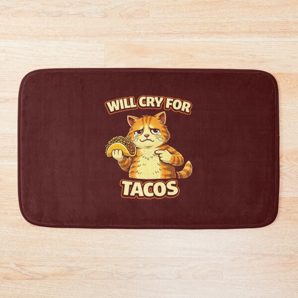 Item preview, Will Cry for Tacos Shirt – Funny Cat Taco Humor Tee designed and sold by johnExpress02.