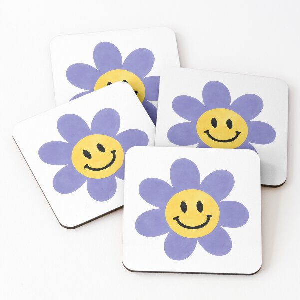 Item preview, Purple Smiley Flower, Girl Emoji Smile designed and sold by The KiwiNberries.