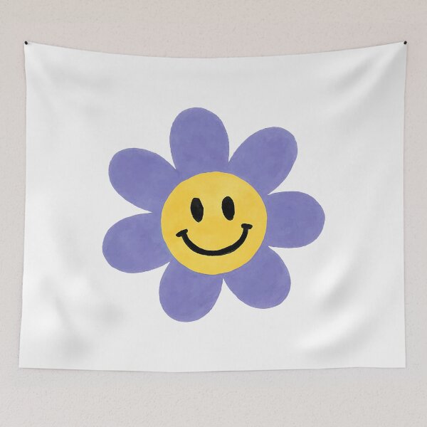 Item preview, Purple Smiley Flower, Girl Emoji Smile designed and sold by The KiwiNberries.