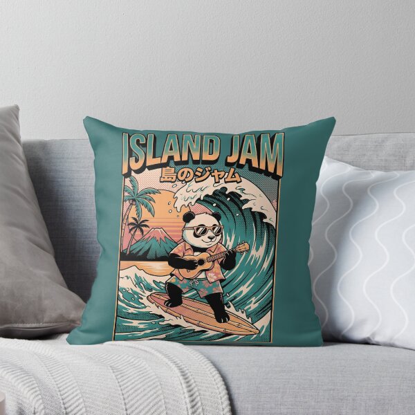 Item preview, Retro Waves: The Surfing Ukulele Panda designed and sold by AwesomeBeyondLimits.