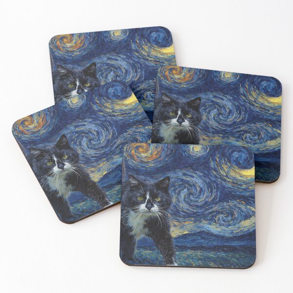 Item preview, Starry Black And White Cat designed and sold by Starry Night Creative Art.