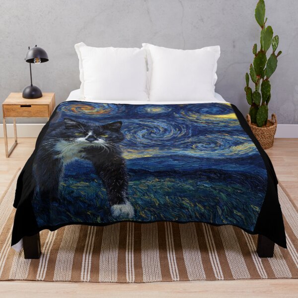 Item preview, Starry Black And White Cat designed and sold by Starry Night Creative Art.