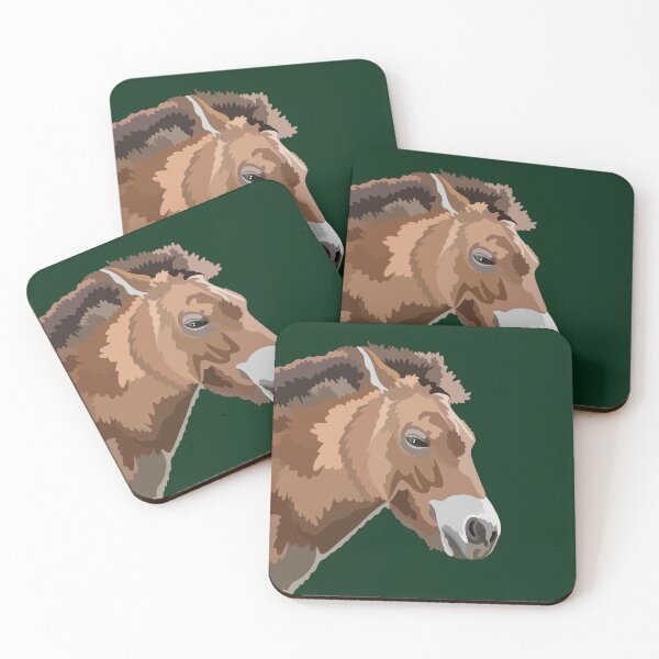 Item preview, P is Przewalski Horse,Przewalski Horse Illustration – Rare Wild Horse Artwork designed and sold by PrettylittlepastelUk.