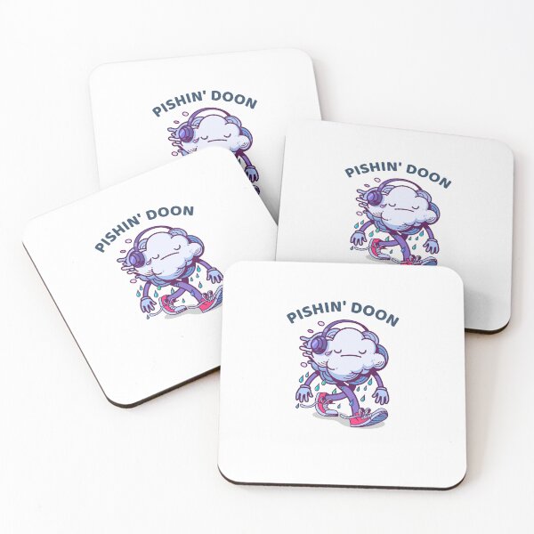 Item preview, PISHIN' DOON  - Scottish Slang Rainy Day Character Illustration designed and sold by TalkTee Me.