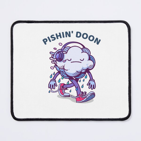 Item preview, PISHIN' DOON - Scottish Slang Rainy Day Character Illustration designed and sold by TalkTee Me.
