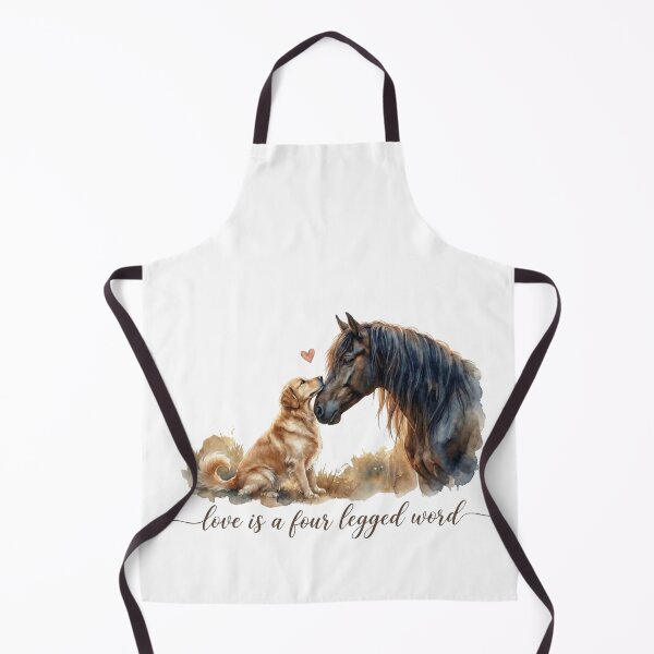 Item preview, Love Is a Four Legged Word – Dog and Horse Watercolor Art designed and sold by FluffinCool.