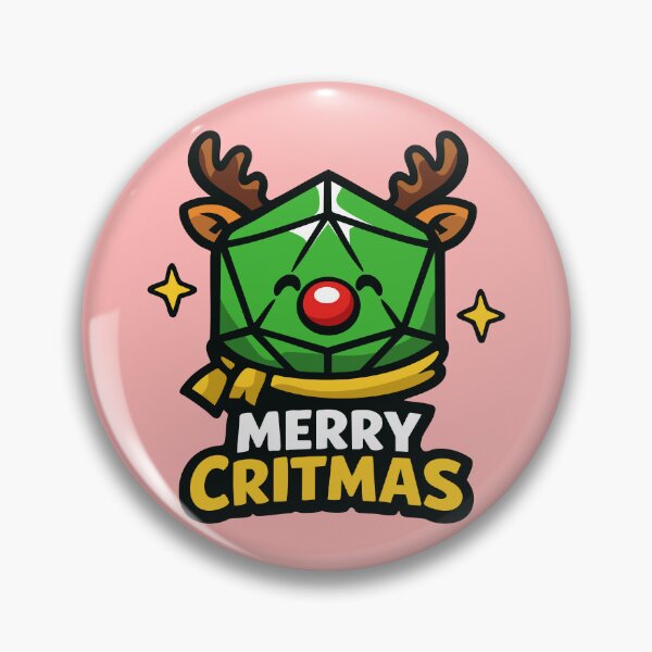 Item preview, Merry Critmas – Christmas D20 Reindeer Dice Design designed and sold by SKADIVIUM.