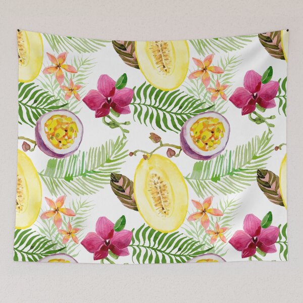 Item preview, Tropical Flowers and Fruit designed and sold by possibdesign.