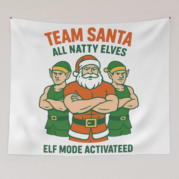 Item preview, TEAM SANTA ALL NATTY ELVES designed and sold by Motivive.