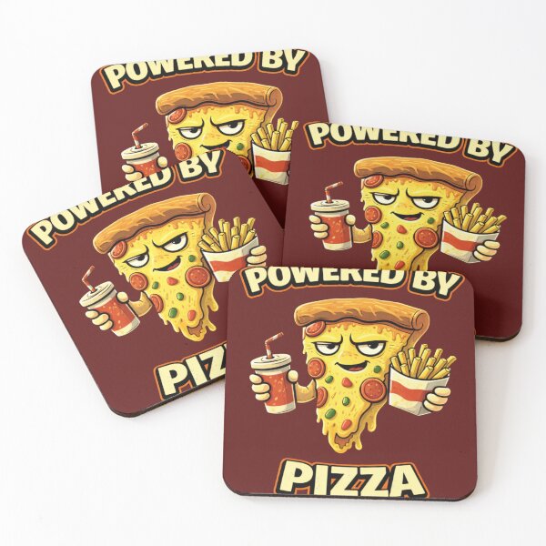 Item preview, Powered by Pizza Shirt – Funny Pizza Food Humor Tee designed and sold by johnExpress02.