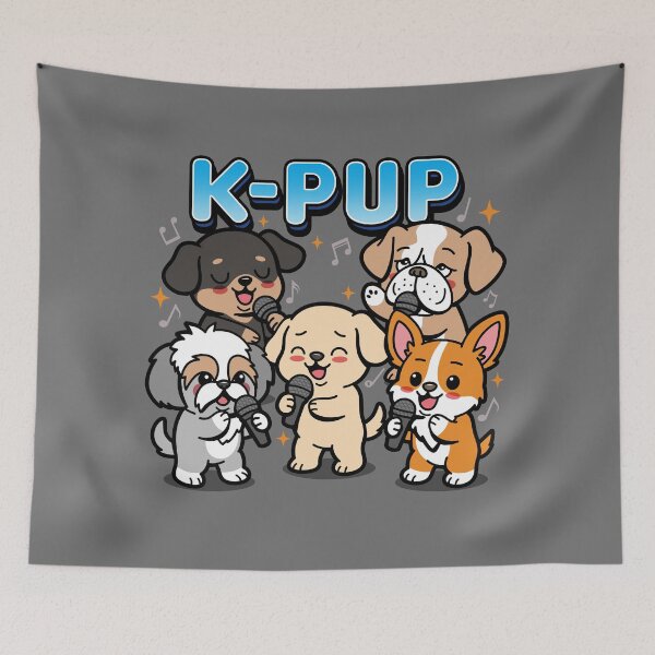 Item preview, Cute Kawaii KPop Puppies Dog Lover Cartoon designed and sold by BoggsNicolasArt.