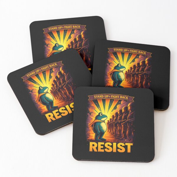 Item preview, Resist Frog T-Shirt – Bold Protest Art, Stand Up Graphic Tee, Symbol of Courage & Defiance, Activist Style Illustration designed and sold by BiomortoArts.